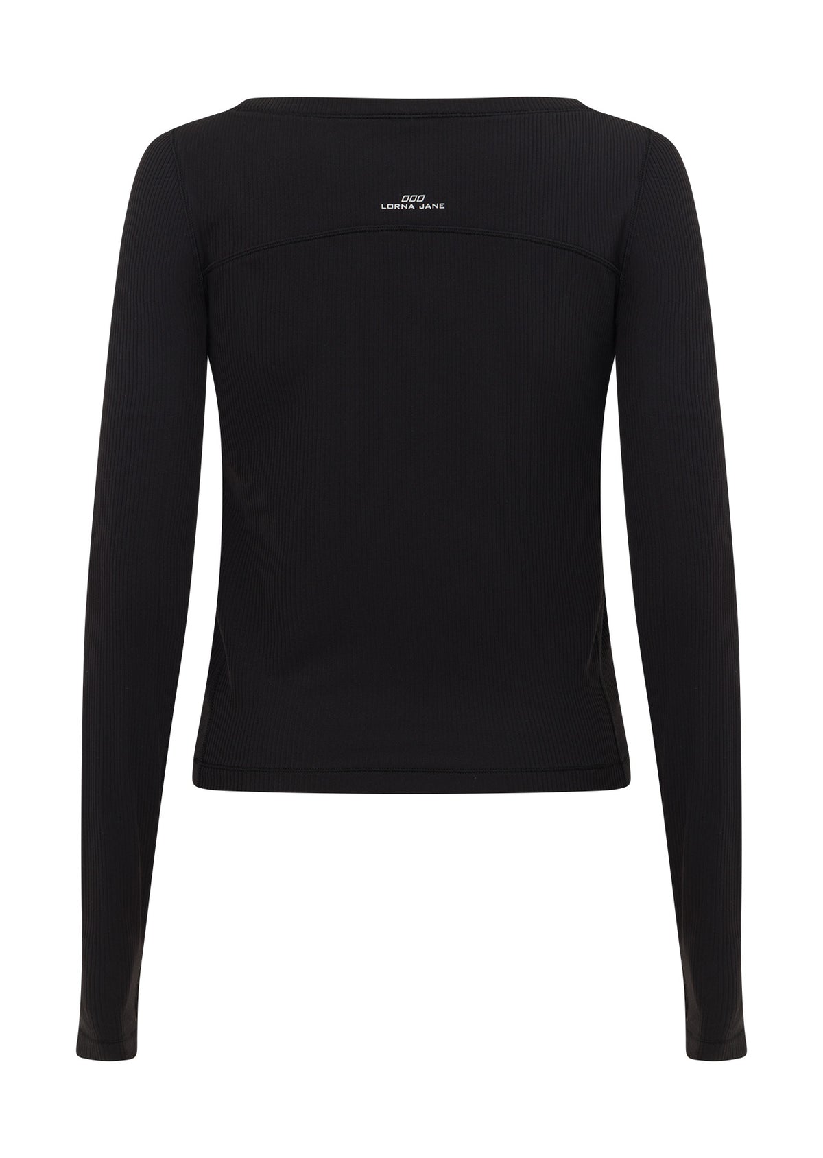 Lorna Jane Train Warmer Long Sleeve Rib Top - Black