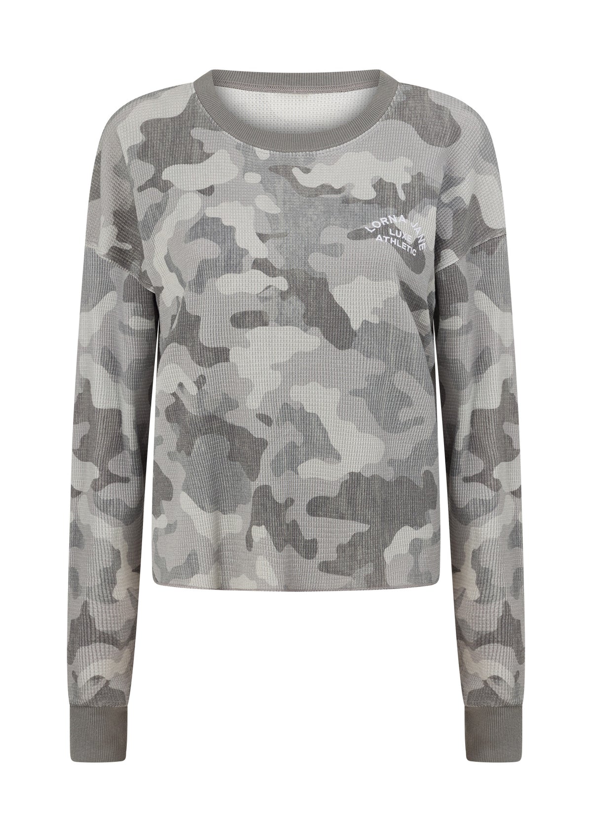 Lorna Jane Lotus Waffle Long Sleeve Top - Soft Camo Print