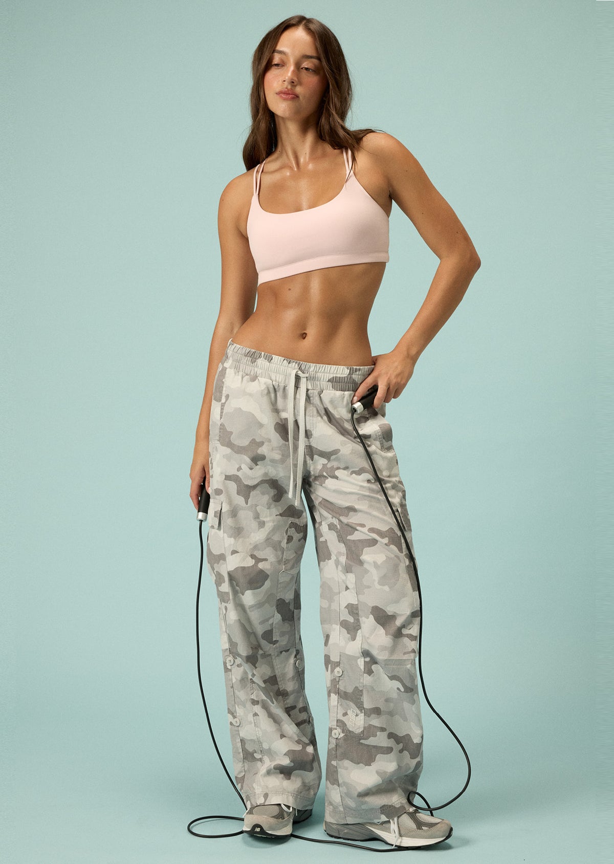 Lorna Jane Authentic Washed Camo Cargo Pants - Soft Camo Print