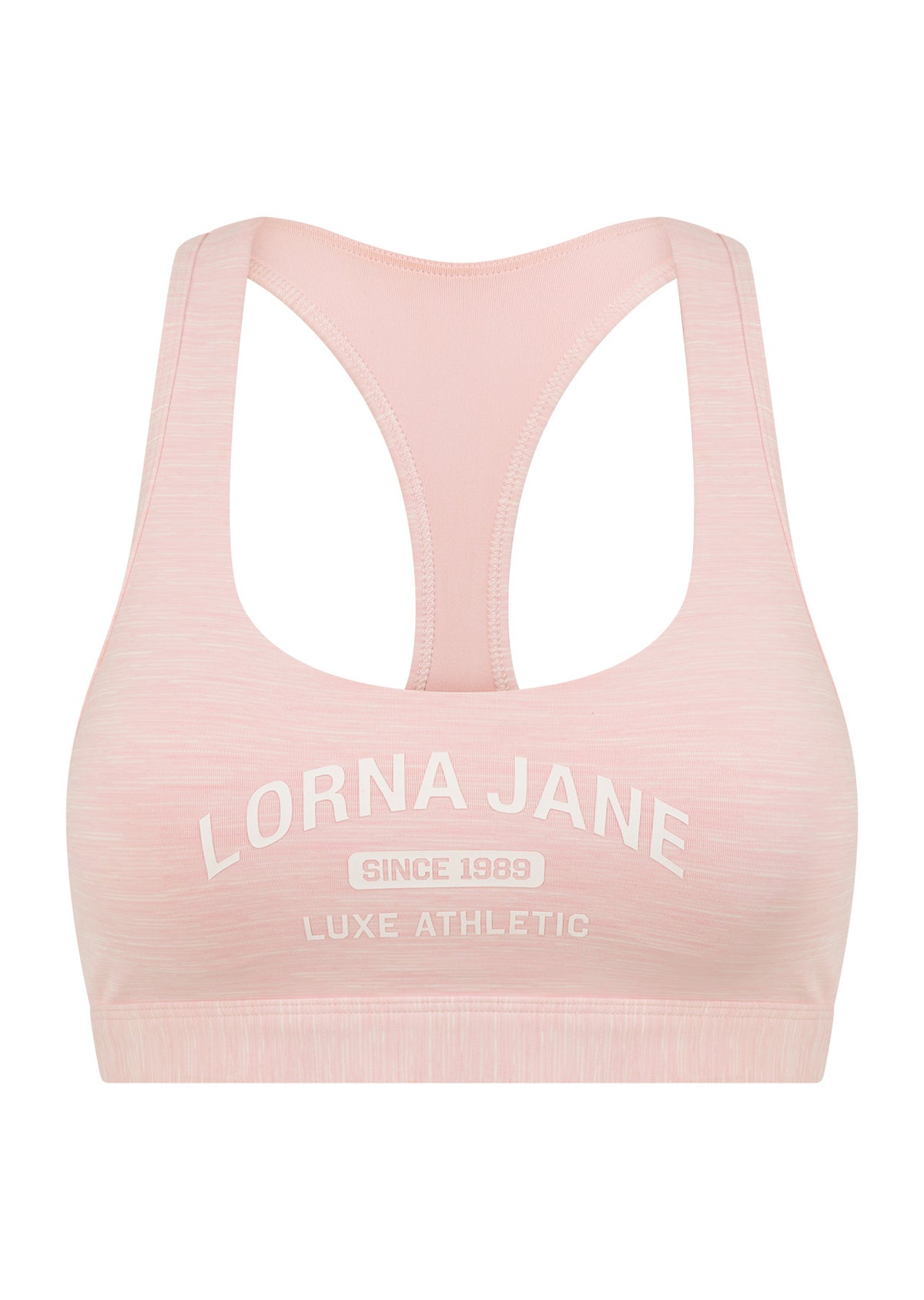 Lorna Jane Tiebreaker High Support Sports Bra - Enchanted Pink Marl