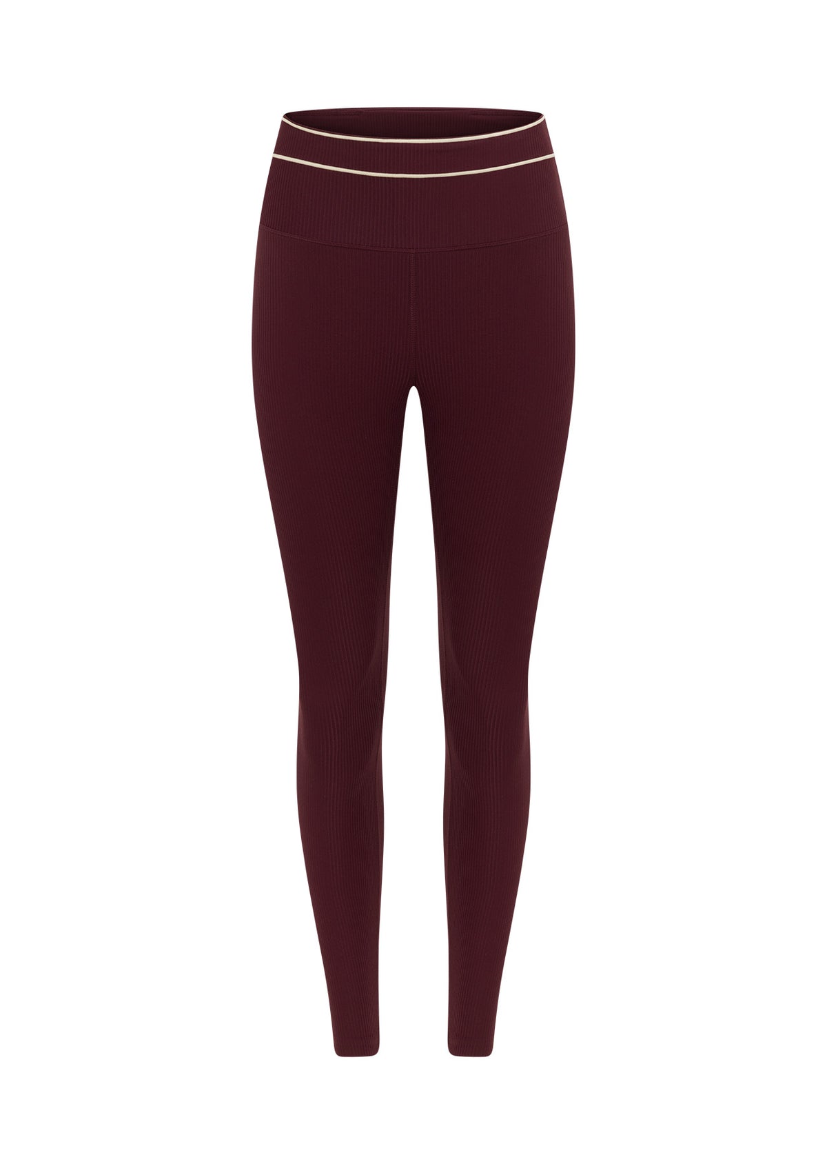 Lorna Jane All Star Luxe Rib Ankle Biter Leggings - Plum Red