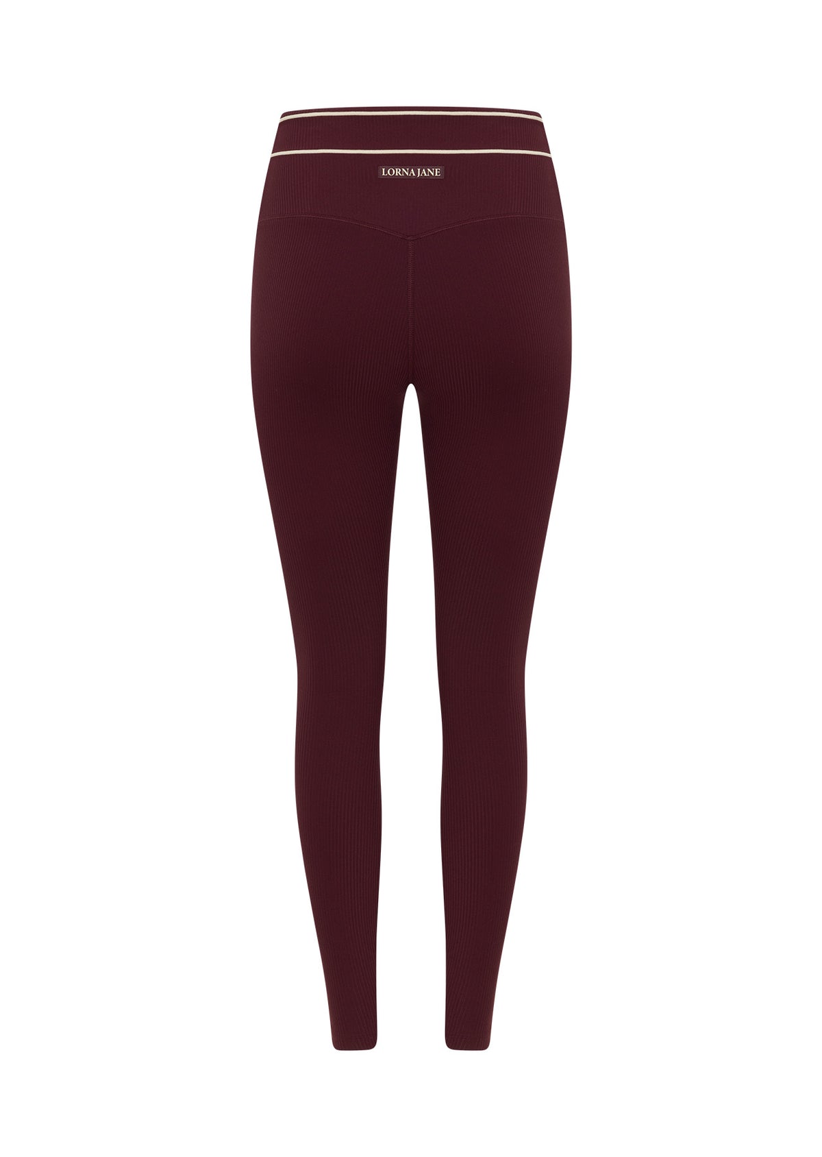 Lorna Jane All Star Luxe Rib Ankle Biter Leggings - Plum Red