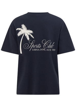 Lorna Jane Summer Sports Club T-Shirt - Platinum Navy