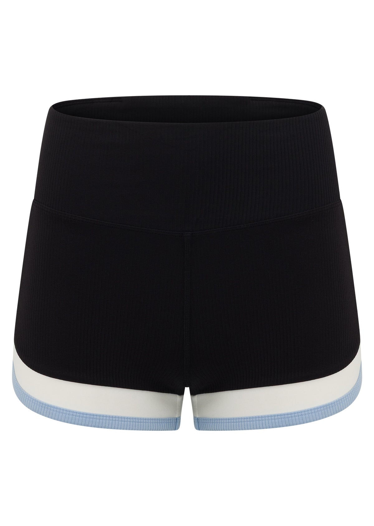 Lorna Jane Palma Luxe Rib Retro 7cm Bike Shorts - Black
