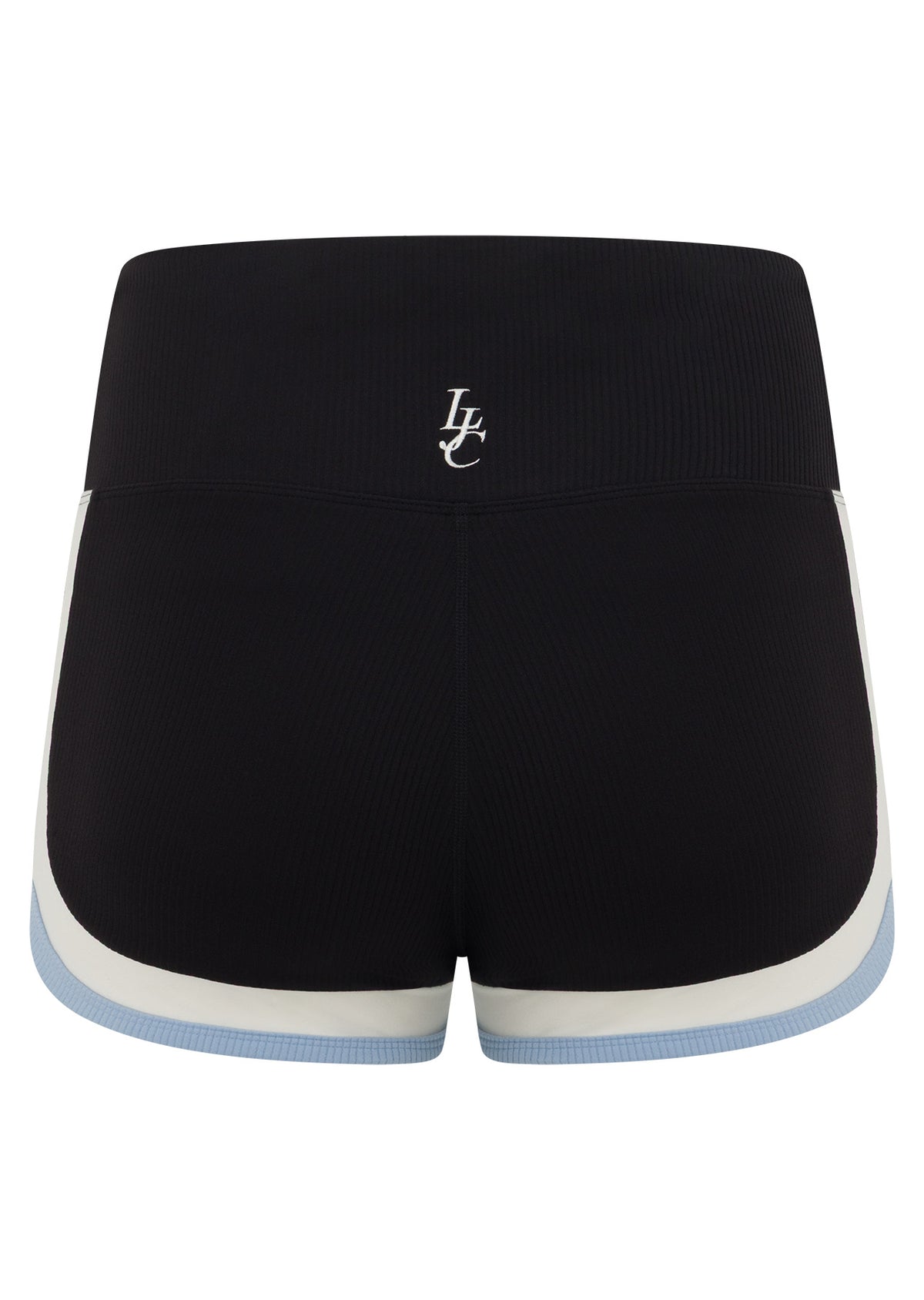 Lorna Jane Palma Luxe Rib Retro 7cm Bike Shorts - Black