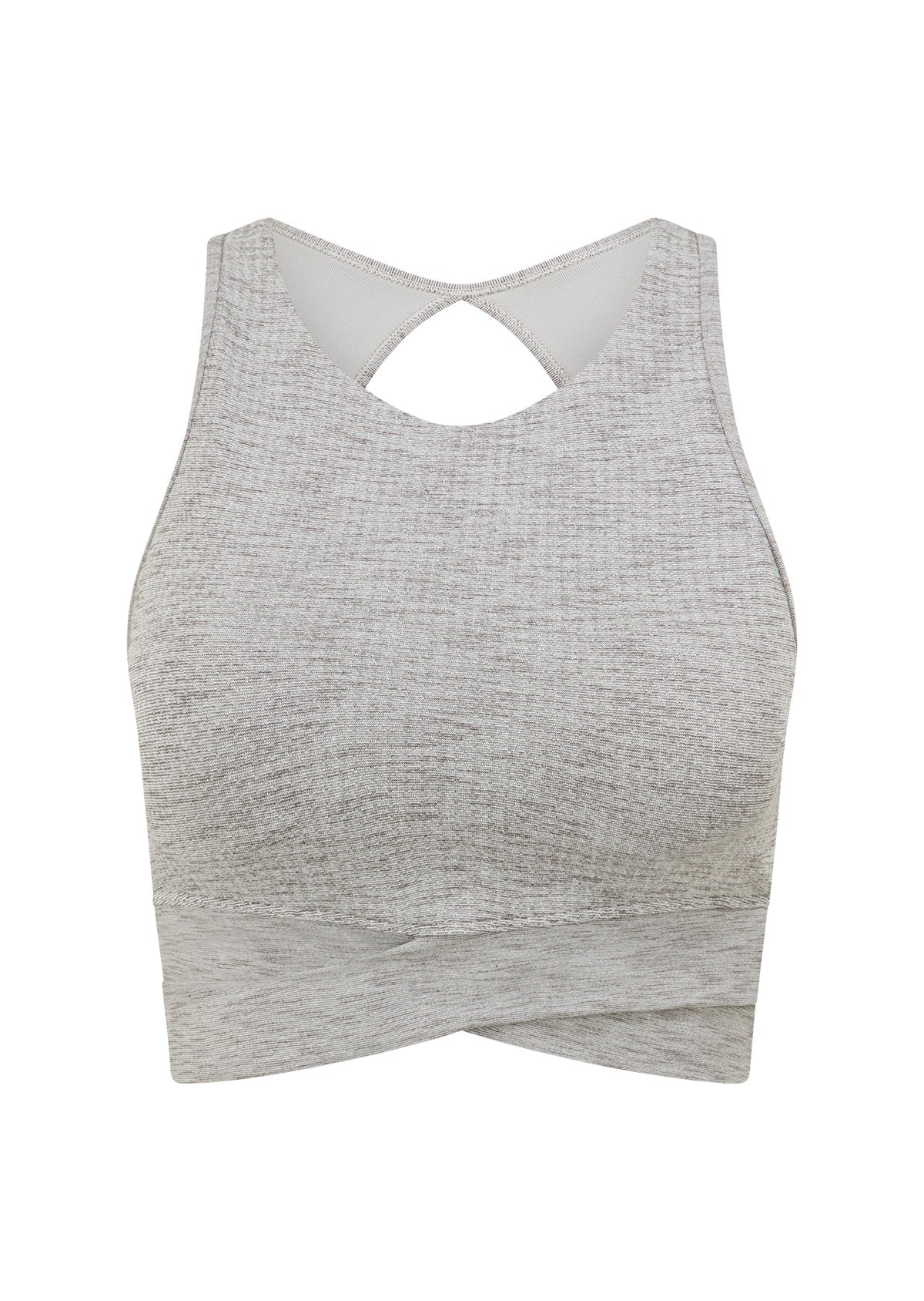Lorna Jane Get Fit Sports Bra - Grey Marl Stripe