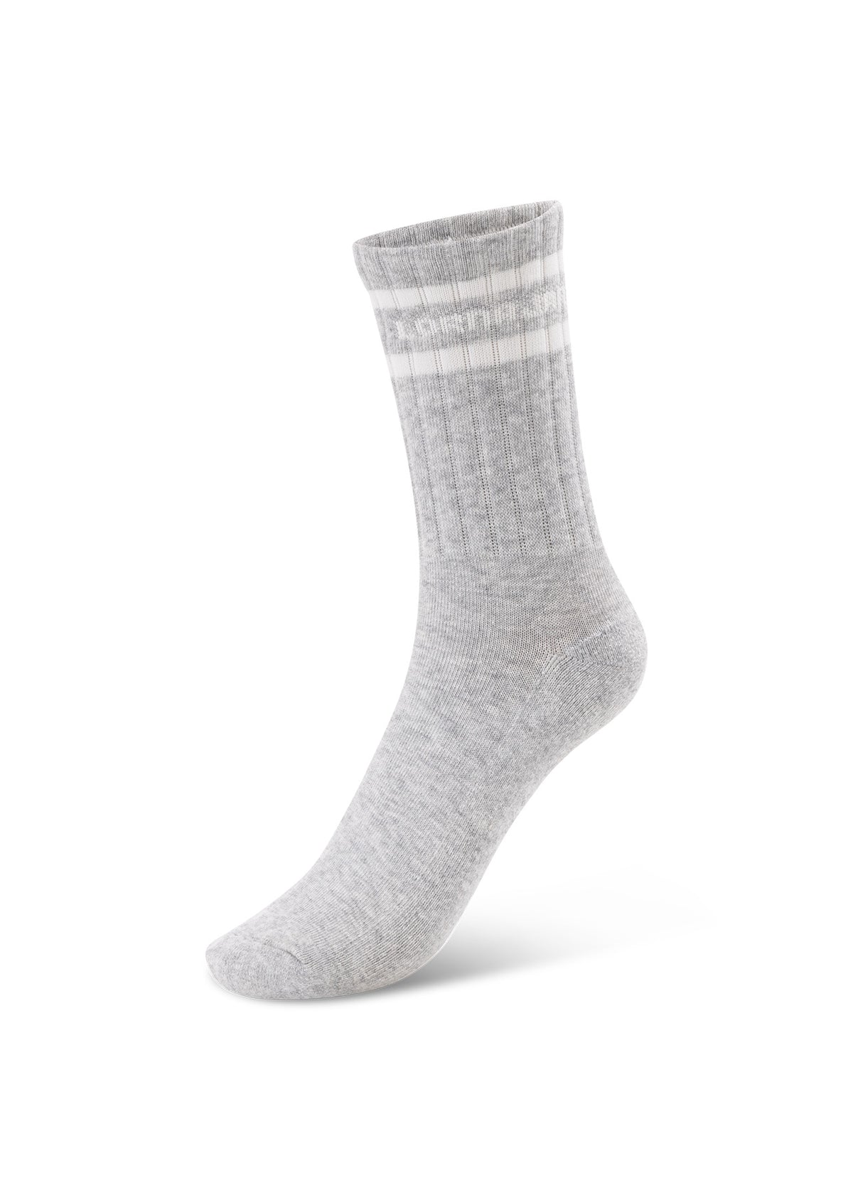 Lorna Jane Sporty Crew Socks - Grey Marl & Porcelain