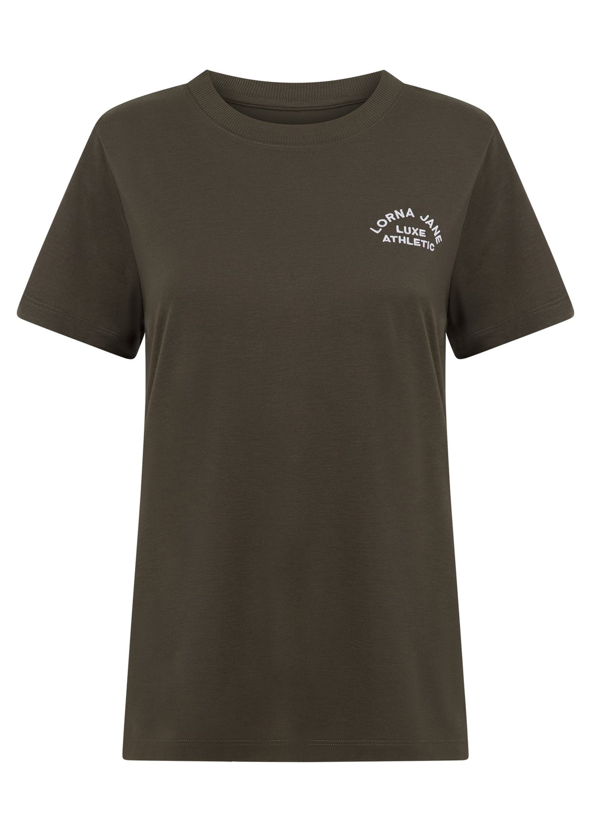 Lorna Jane Lotus T-Shirt - Dark Khaki Haze