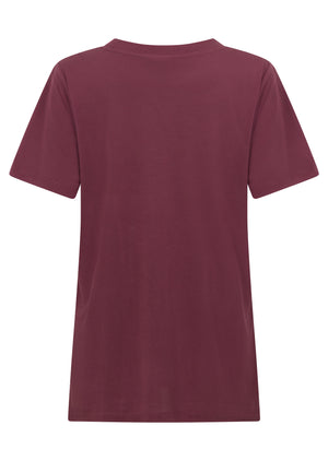 Lorna Jane Lotus T-Shirt - Dark Rose Blush