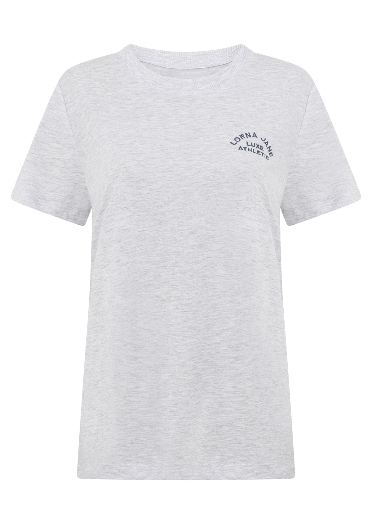 Lorna Jane Lotus T-Shirt - Light Grey Marl