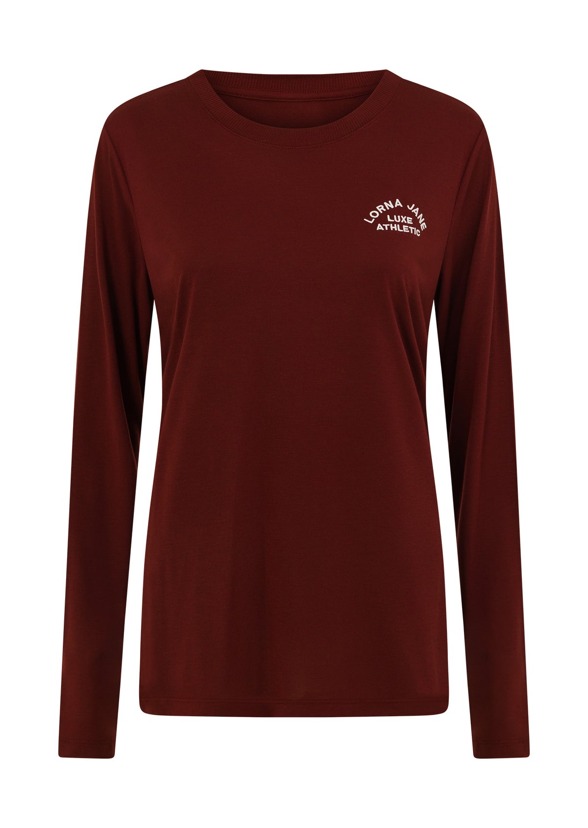 Lorna Jane Lotus Long Sleeve Top - Dark Ruby