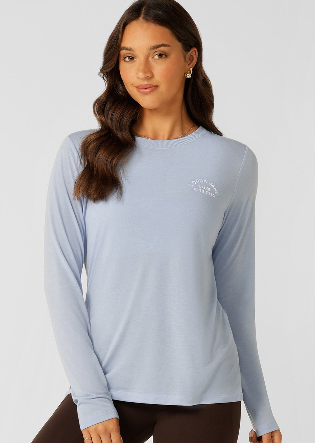 Lorna Jane Lotus Long Sleeve Top - Light Moontide