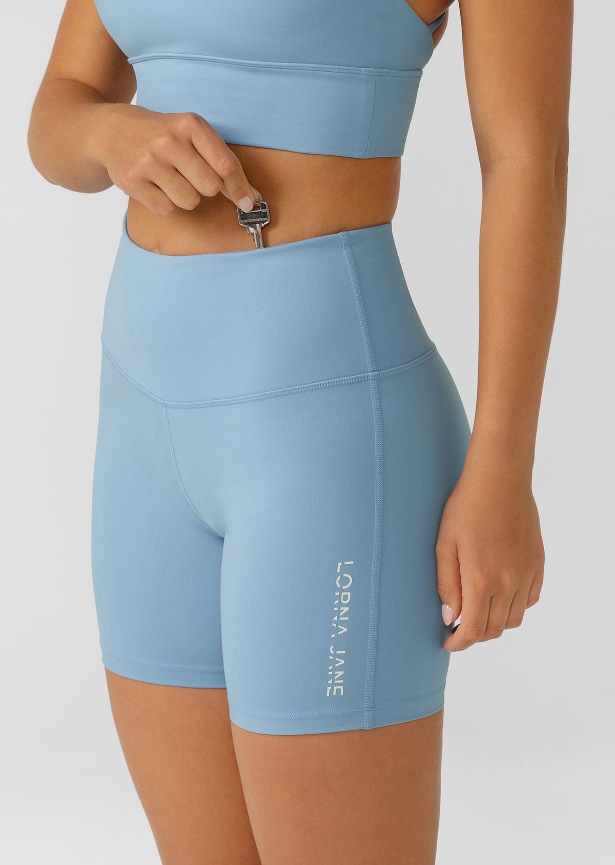 Lorna Jane Lotus No Chafe 16cm Bike Shorts - Moontide