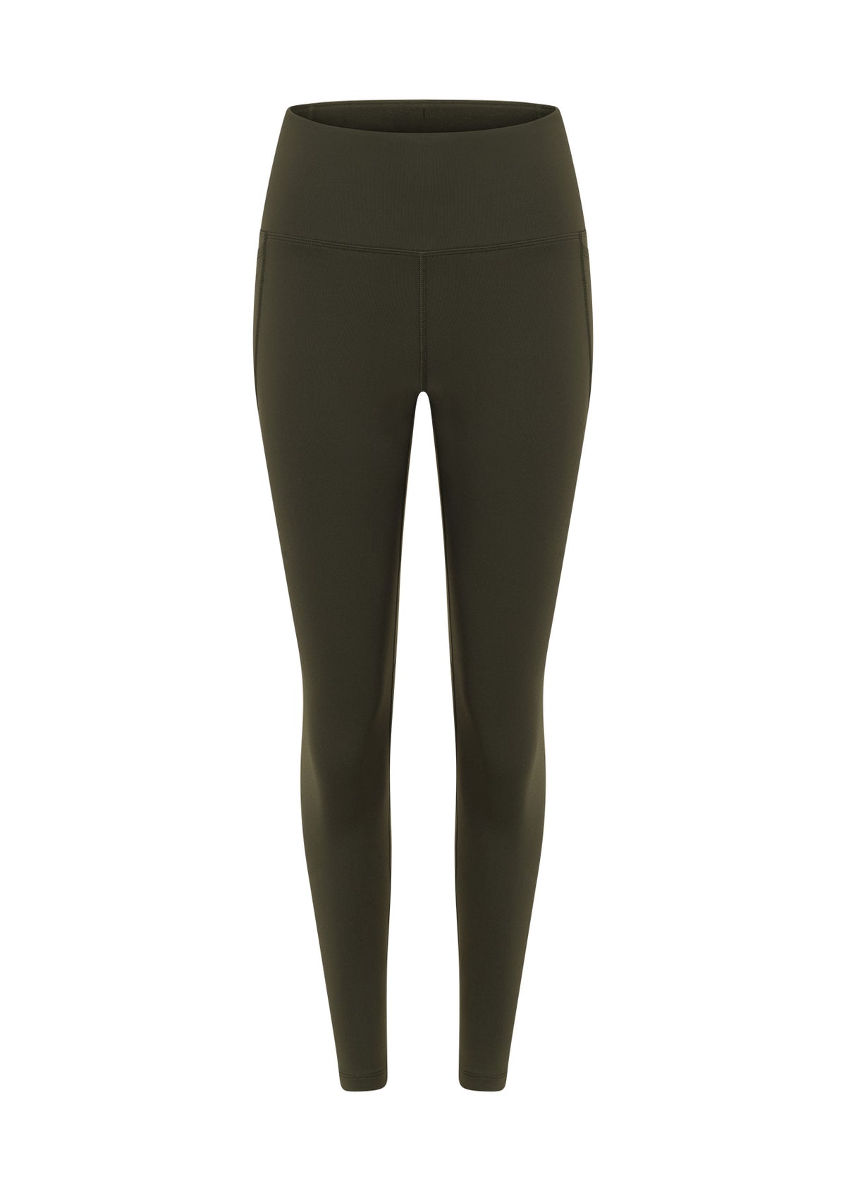 Lorna Jane Amy Thermal Phone Pocket Ankle Biter Leggings - Dark Luxury Green