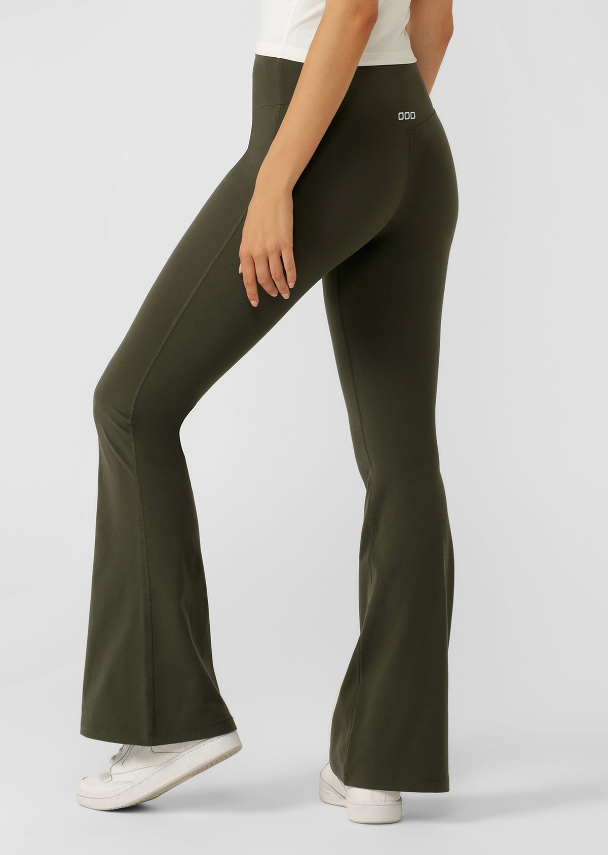 Lorna Jane Lotus Flared Leggings - Luxury Green
