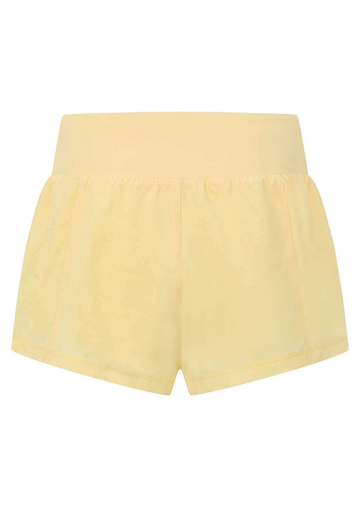 Lorna Jane Amy Stretch & Stride Pocket Run Shorts - Lemon Cream
