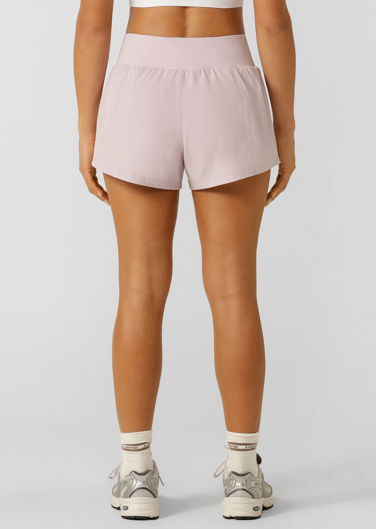 Lorna Jane Amy Stretch & Stride Pocket Run Shorts - Pale Orchid Lilac