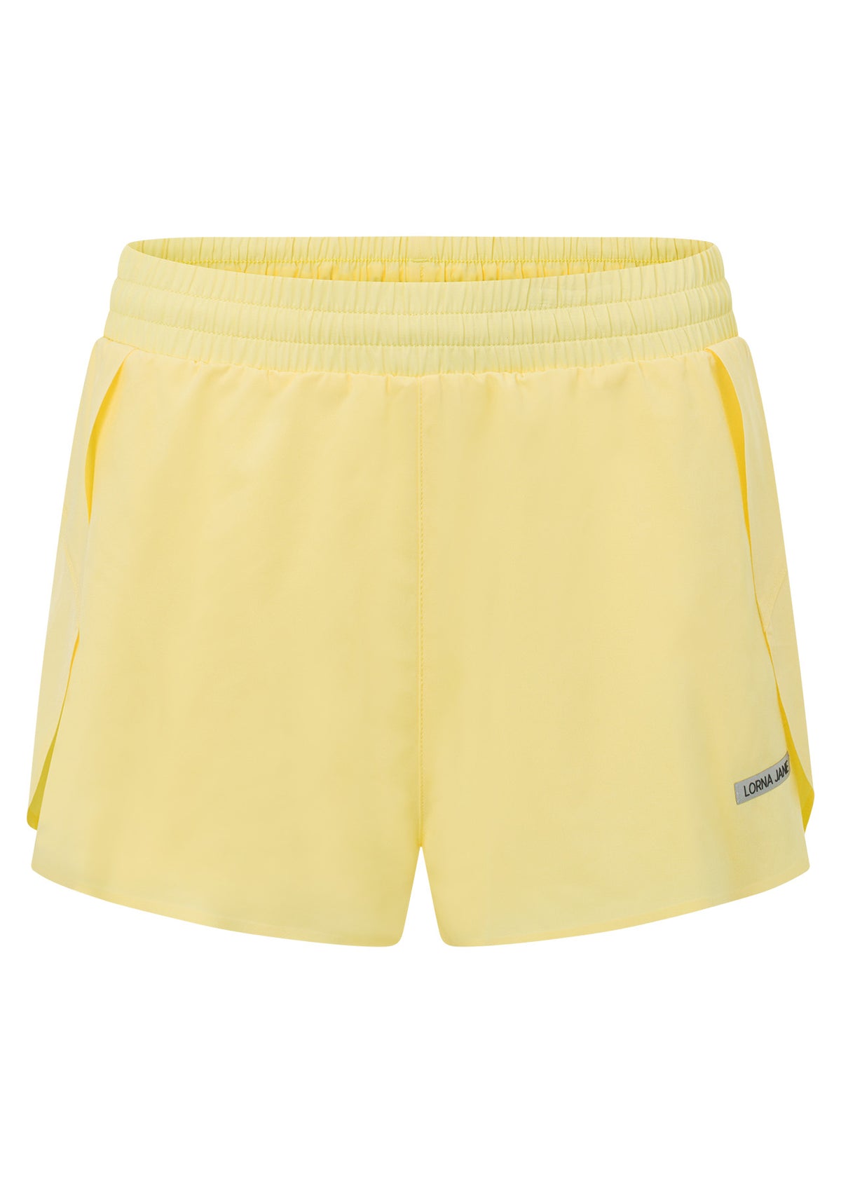 Lorna Jane Lightspeed Phone Pocket Run Shorts - Lemon Cream