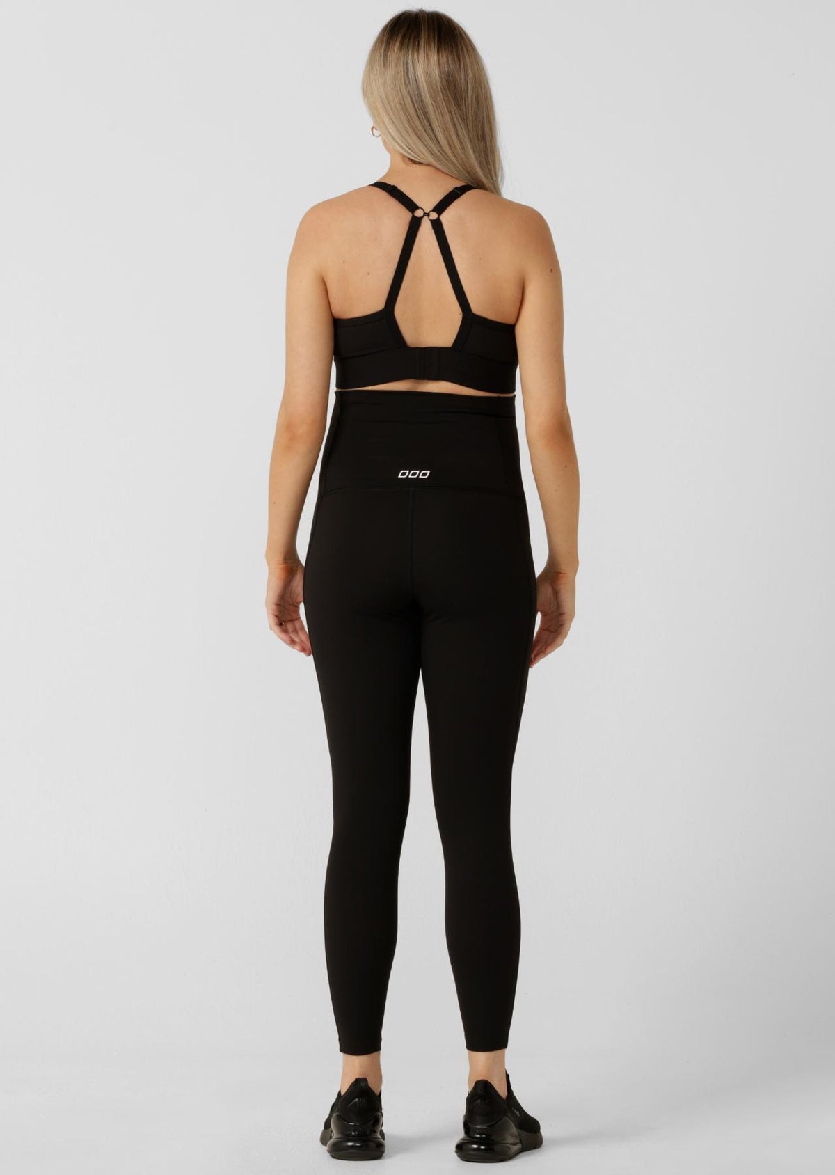 Lorna Jane LJ Maternity Phone Pocket Ankle Biter Leggings - Black