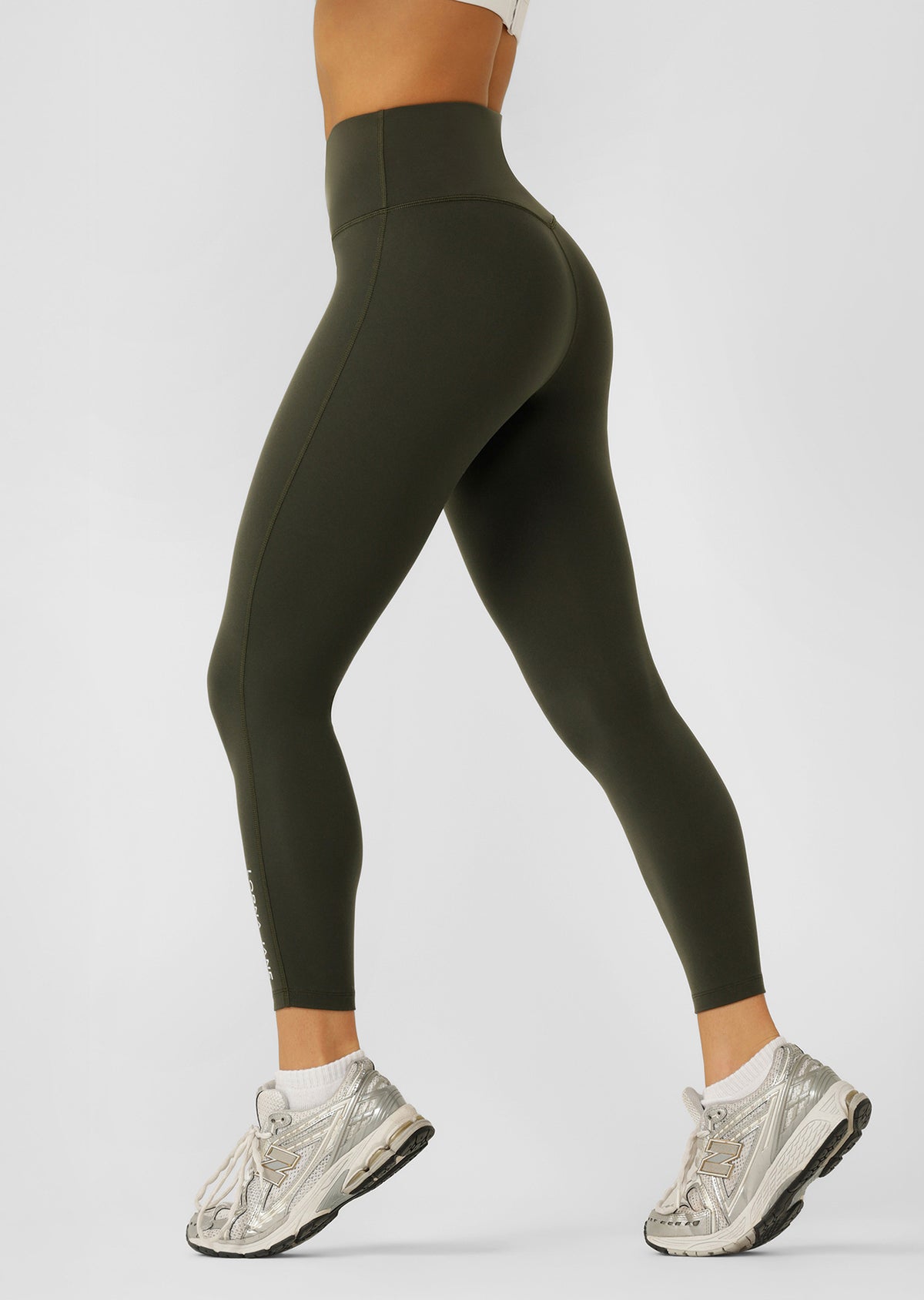 Lorna Jane Lotus No Chafe Phone Pocket Ankle Biter Leggings - Luxury Green