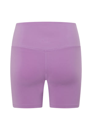 Lorna Jane Lotus No Chafe Phone Pocket 16cm Bike Shorts - Paisley Purple