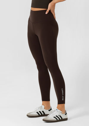 Lorna Jane Lotus No Chafe Phone Pocket Full Length Leggings - Volcano