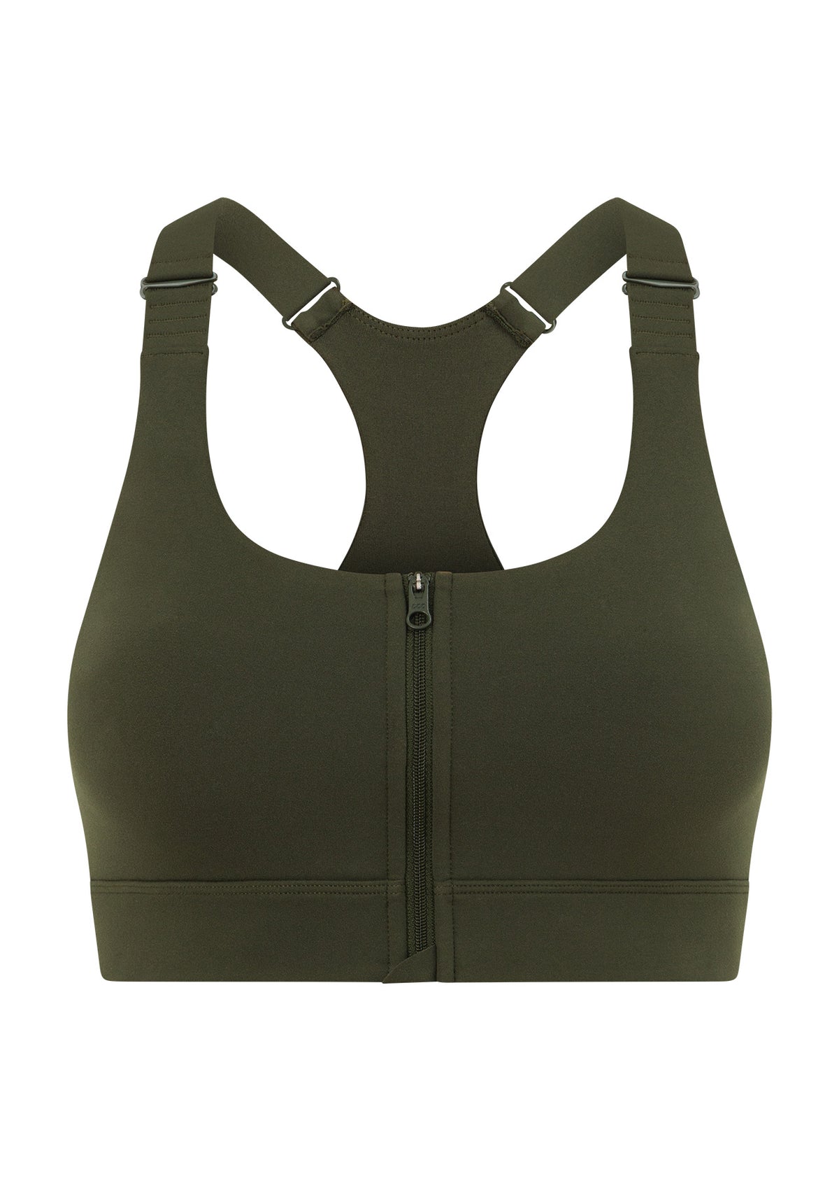 Lorna Jane Easy Zip On Max Support Sports Bra - Luxury Green