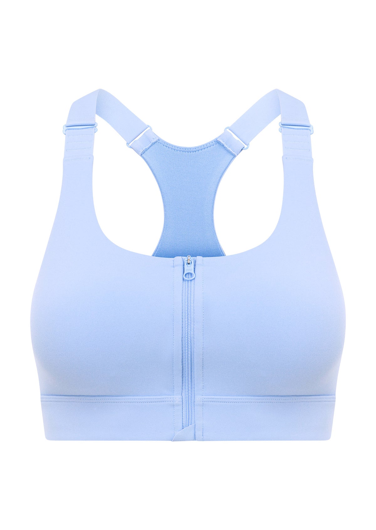 Lorna Jane Easy Zip On Max Support Sports Bra - Oxford Blue