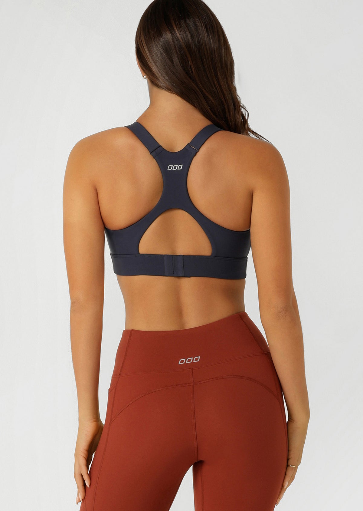 Lorna Jane Easy Zip On Max Support Sports Bra - Platinum Navy