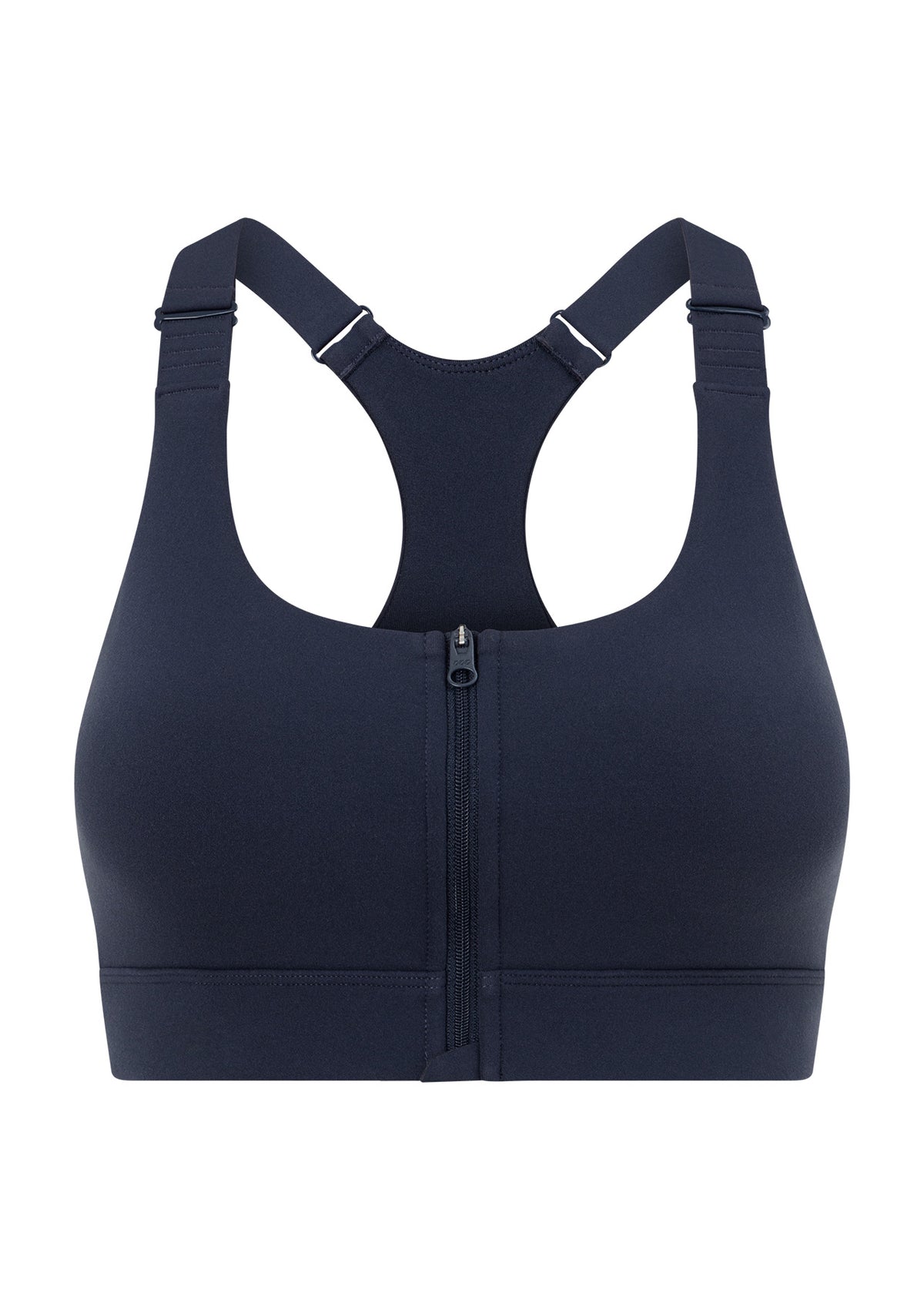 Lorna Jane Easy Zip On Max Support Sports Bra - Platinum Navy