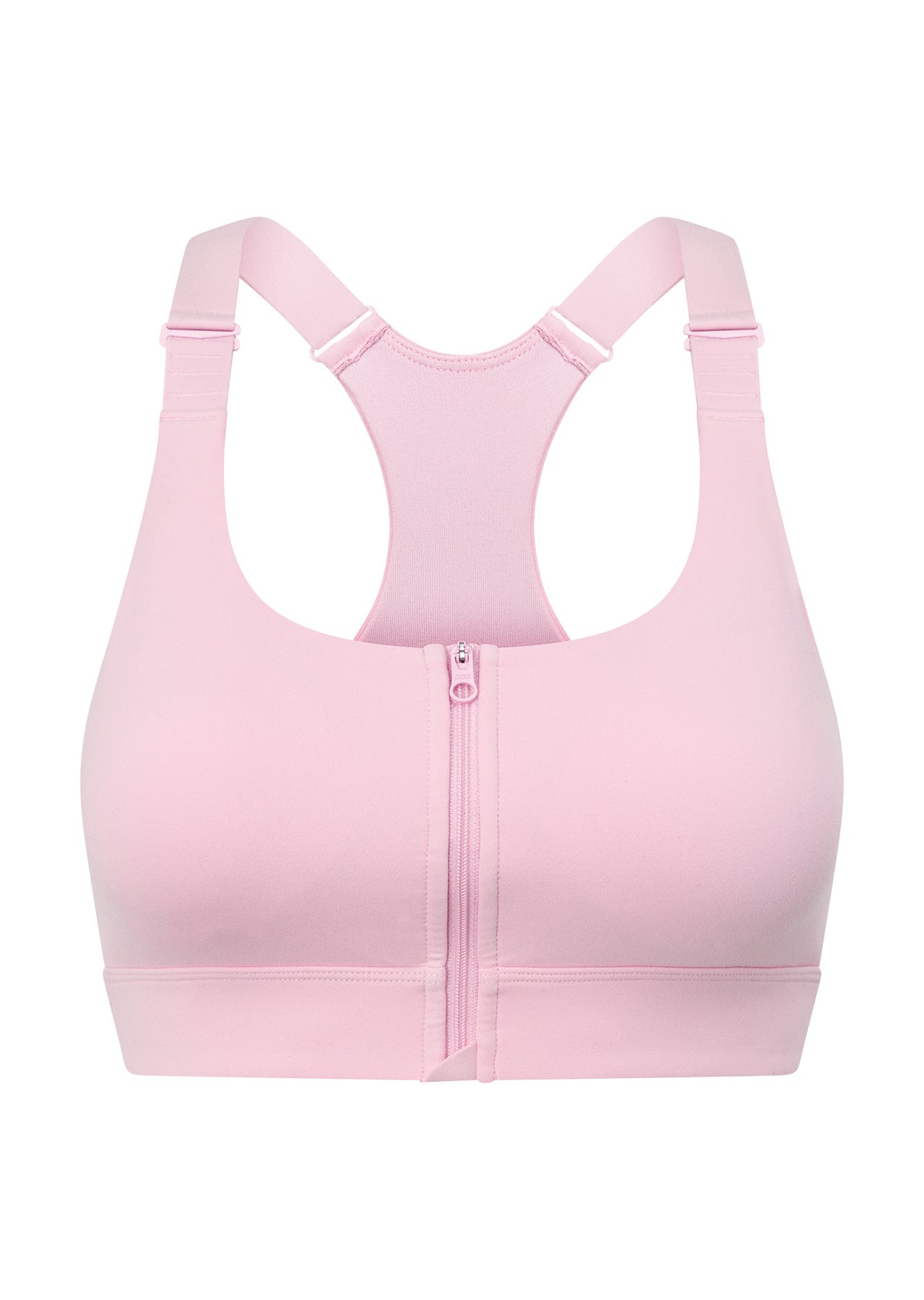 Lorna Jane Easy Zip On Max Support Sports Bra - Sweet Pink