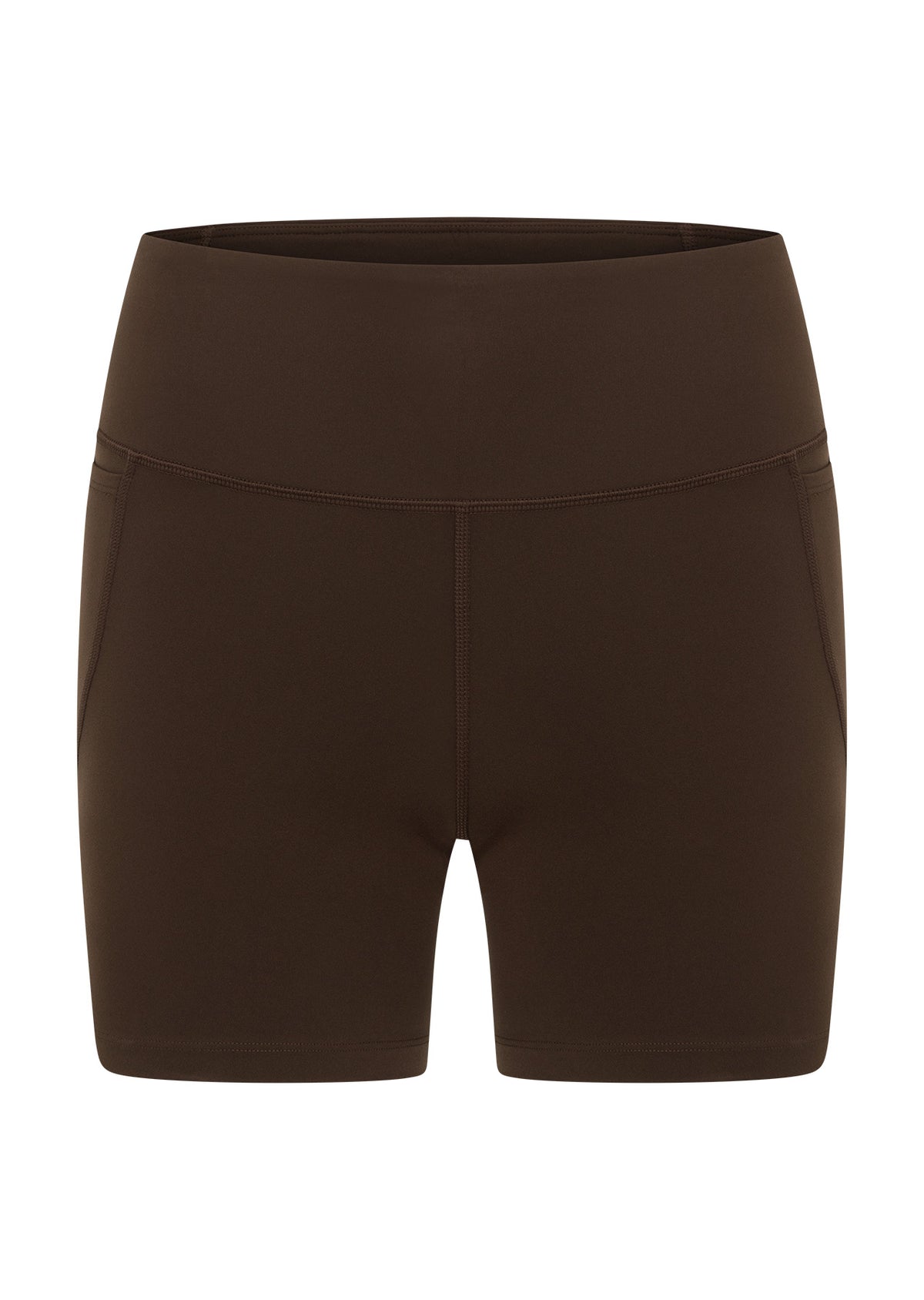 Lorna Jane Amy No Chafe Phone Pocket 14cm Bike Shorts - Espresso
