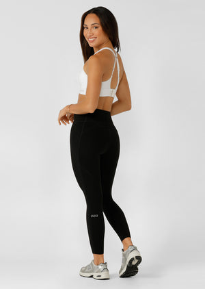 Lorna Jane Amy No Chafe Phone Pocket Ankle Biter Leggings - Recycled Black